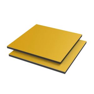 dibond plaat geel